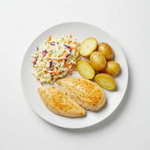 Menú 3 Mi: Pechuga a la plancha con papas coctel