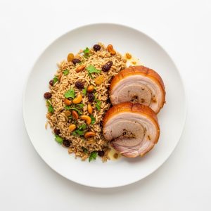 Menú 1 Ju: Chancho al horno con arroz árabe