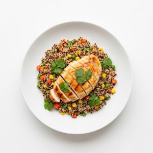 Menú 3 Vi: Chaufa de quinua con pechuga de pollo