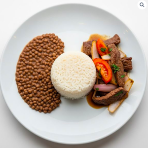Standard: Lomito de res con lentejitas